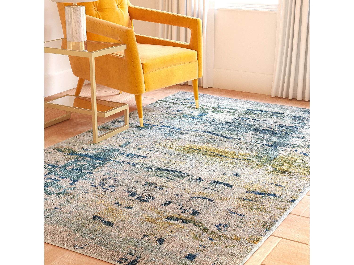Tapis Bleu/Gris 122 X 170 cm - Diana