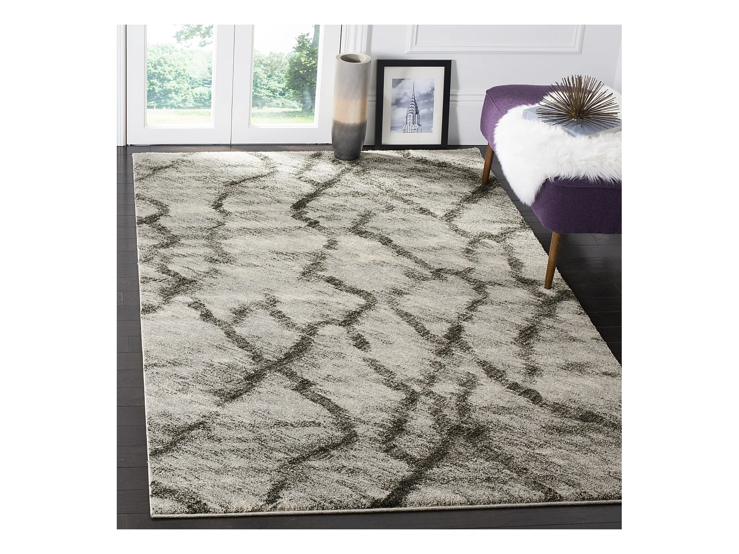 Tapis Gris/Noir 122 X 183 cm - Gilliana