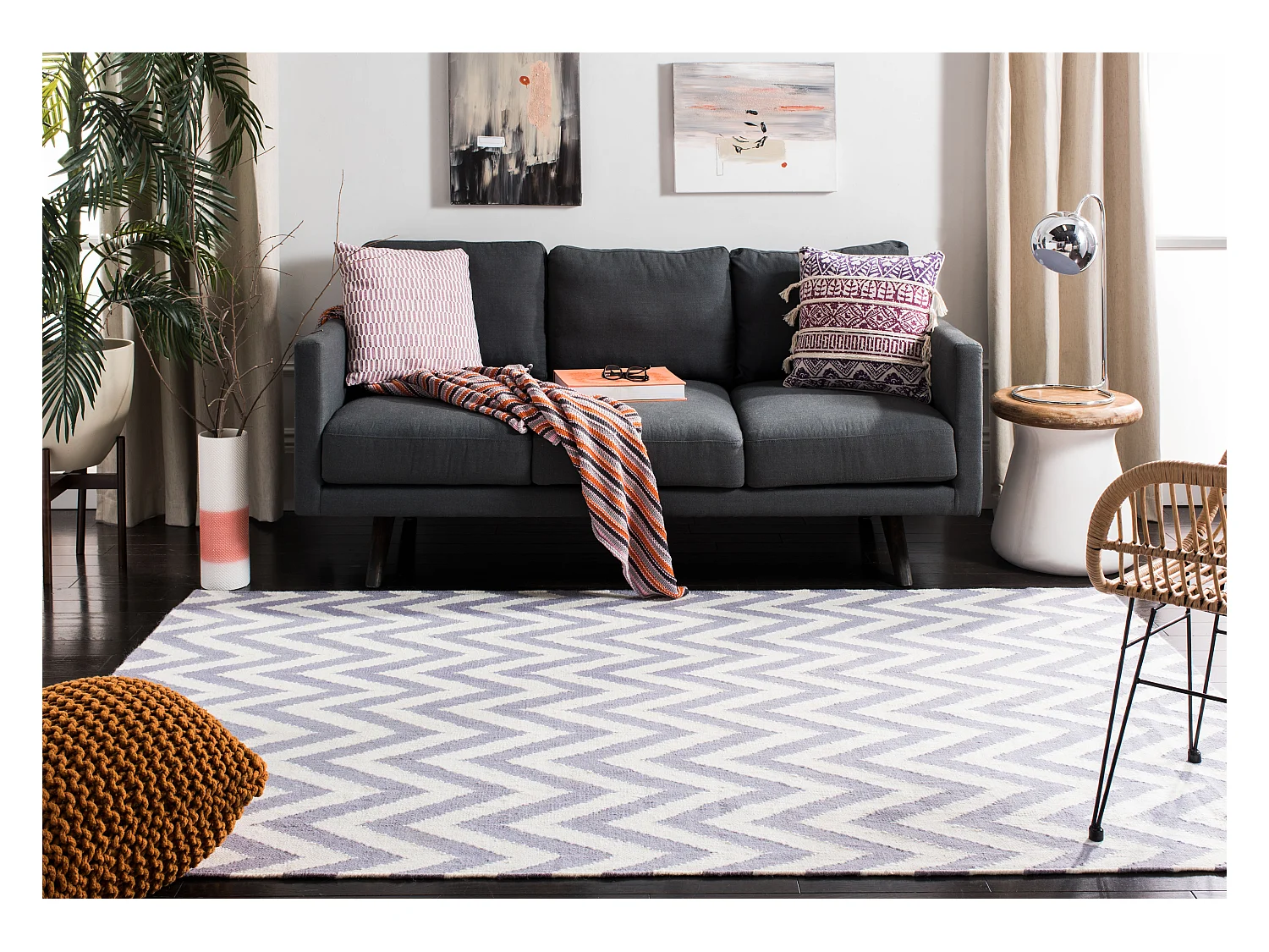 Tapis Violet/Ivoire 122 X 183 cm - Nelli