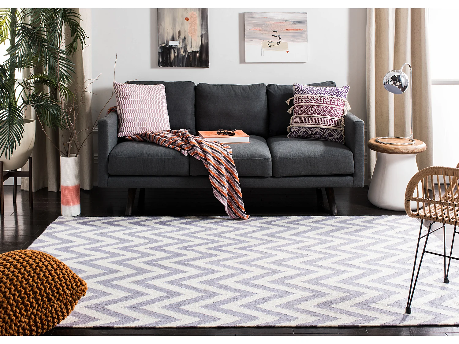 Tapis Violet/Ivoire 122 X 183 cm - Nelli