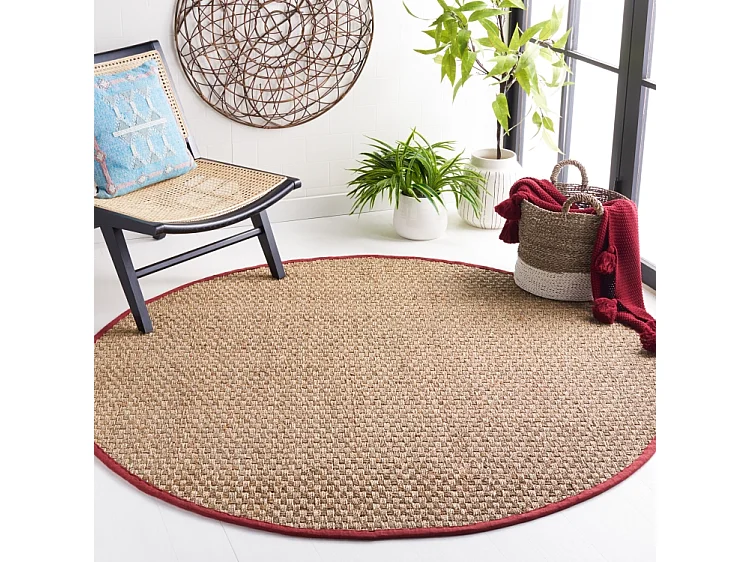 Tapis Beige/Rouge 183 X 183 cm - Roselyn
