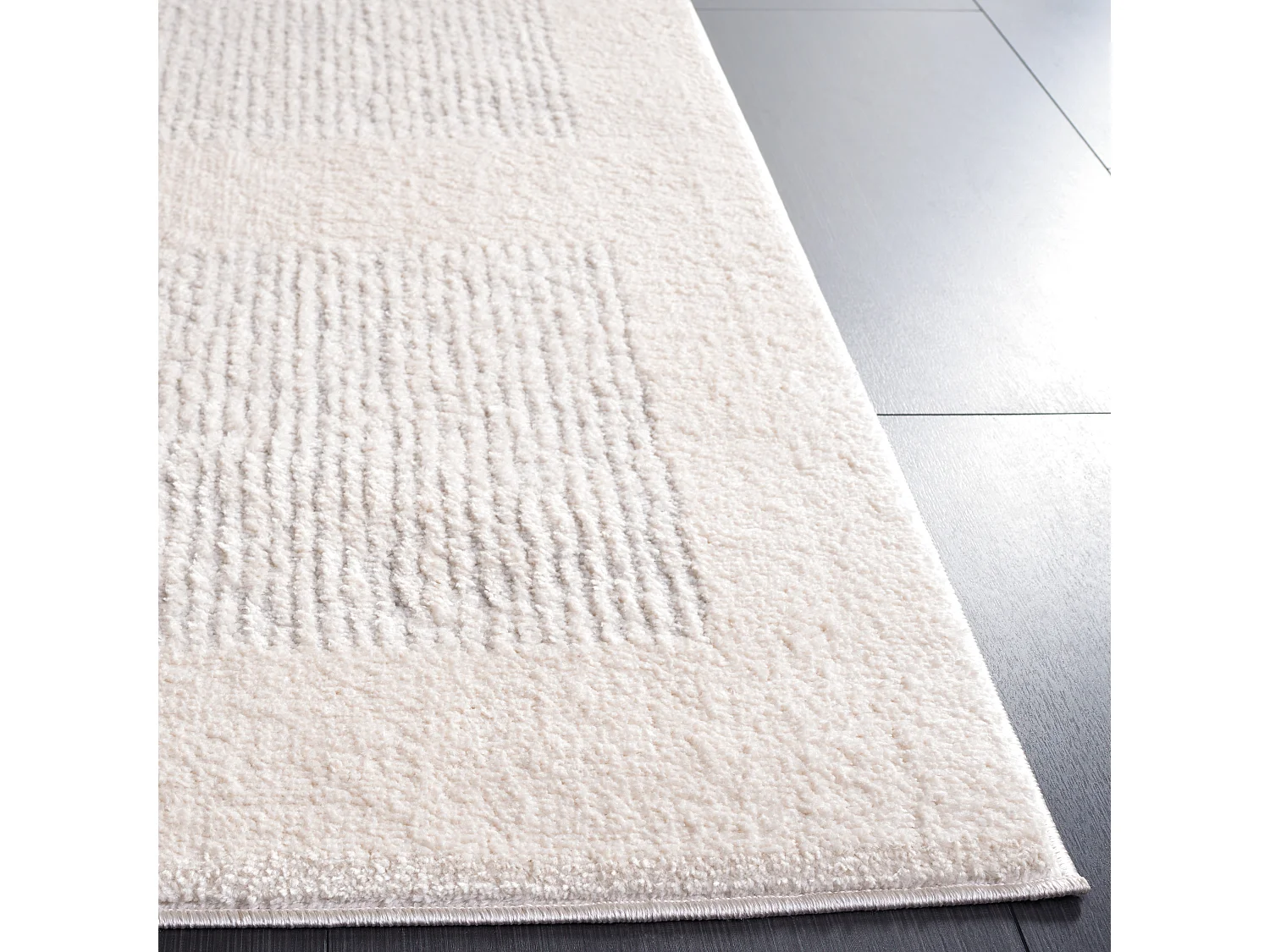 Tapis Ivoire/Gris 66 X 122 cm - Brezlyn