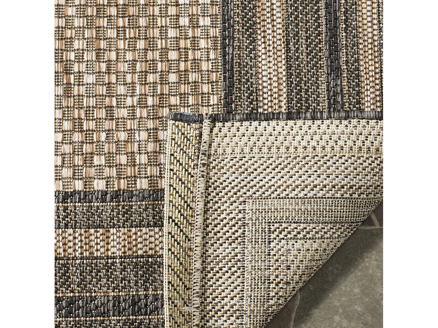 Tapis Naturel/Noir 61 X 109 cm - Anwen