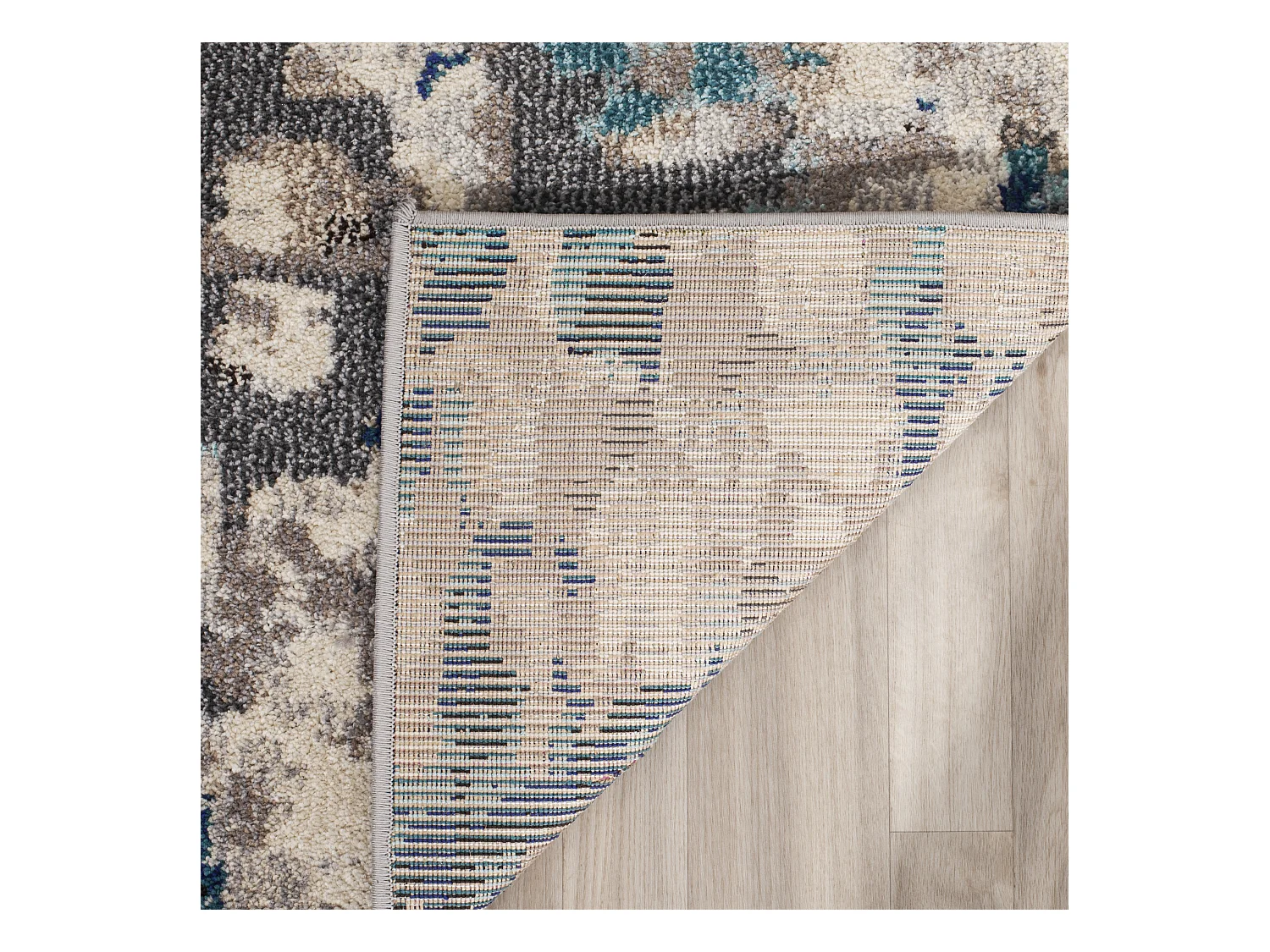 Tapis Gris/Bleu 91 X 152 cm - Alec