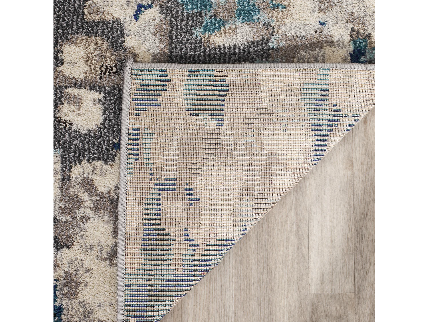 Tapis Gris/Bleu 91 X 152 cm - Alec