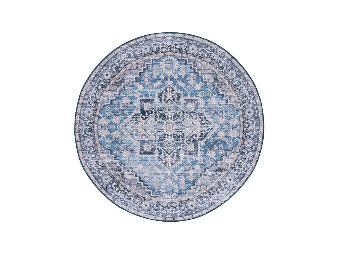 Tapis Bleu/Gris 183 X 183 cm - Brisa