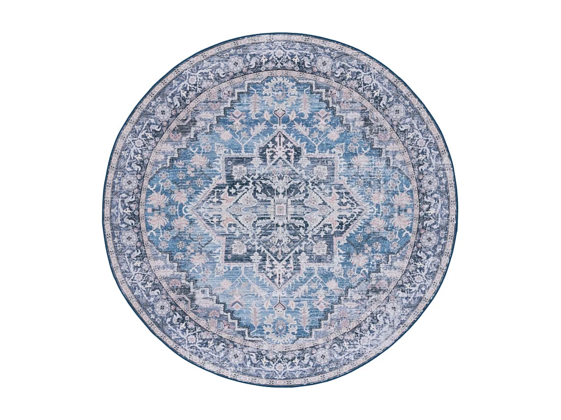 Tapis Bleu/Gris 183 X 183 cm - Brisa