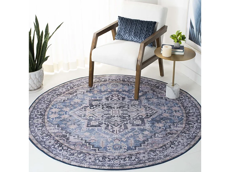 Tapis Bleu/Gris 183 X 183 cm - Brisa
