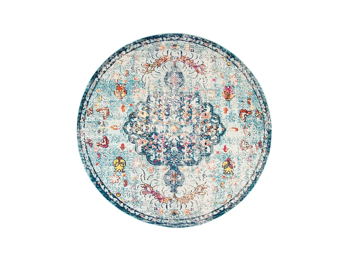 Tapis Bleu marine/Bleu clair 152 X 152 cm - Maia