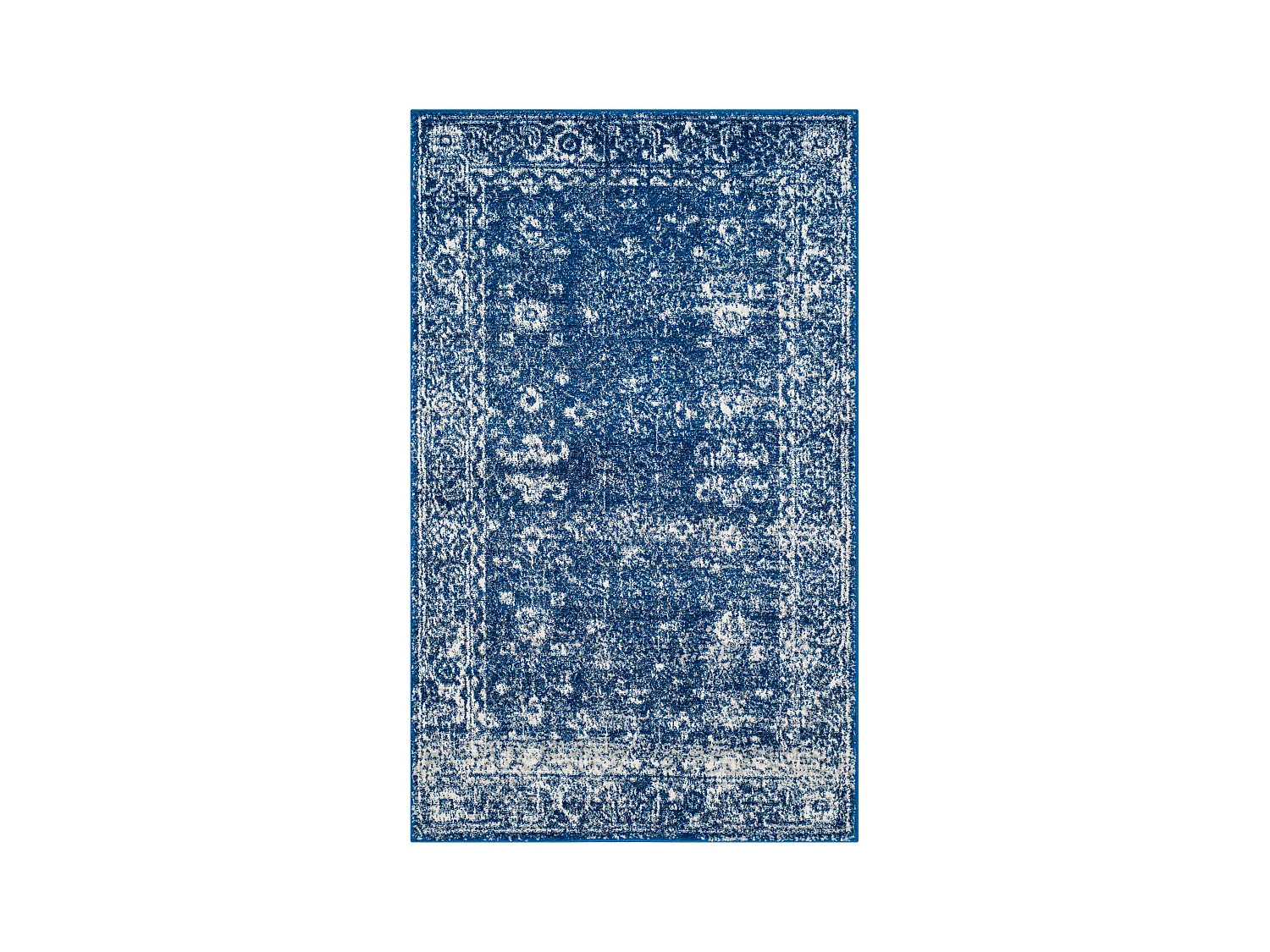 Tapis Bleu Marine/Neutre 91 X 152 cm - Rhea