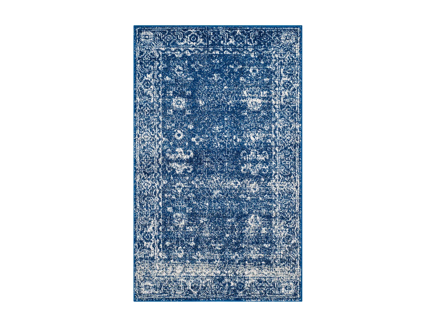 Tapis Bleu Marine/Neutre 91 X 152 cm - Rhea
