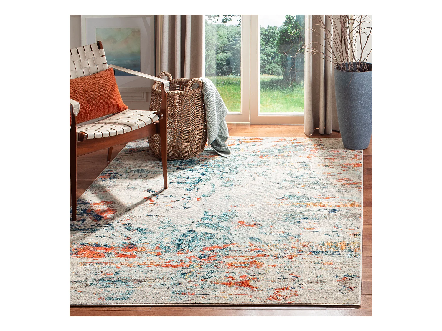 Tapis Neutre/Orange 160 X 229 cm - Mansie