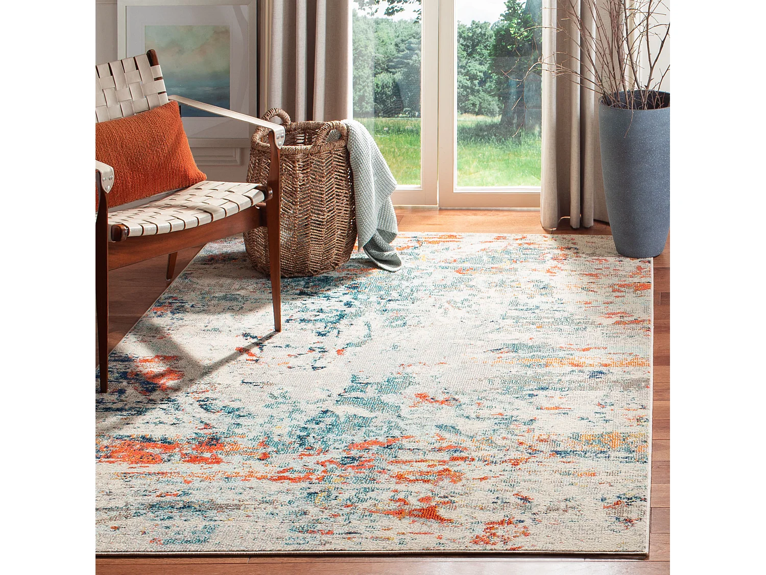 Tapis Neutre/Orange 160 X 229 cm - Mansie