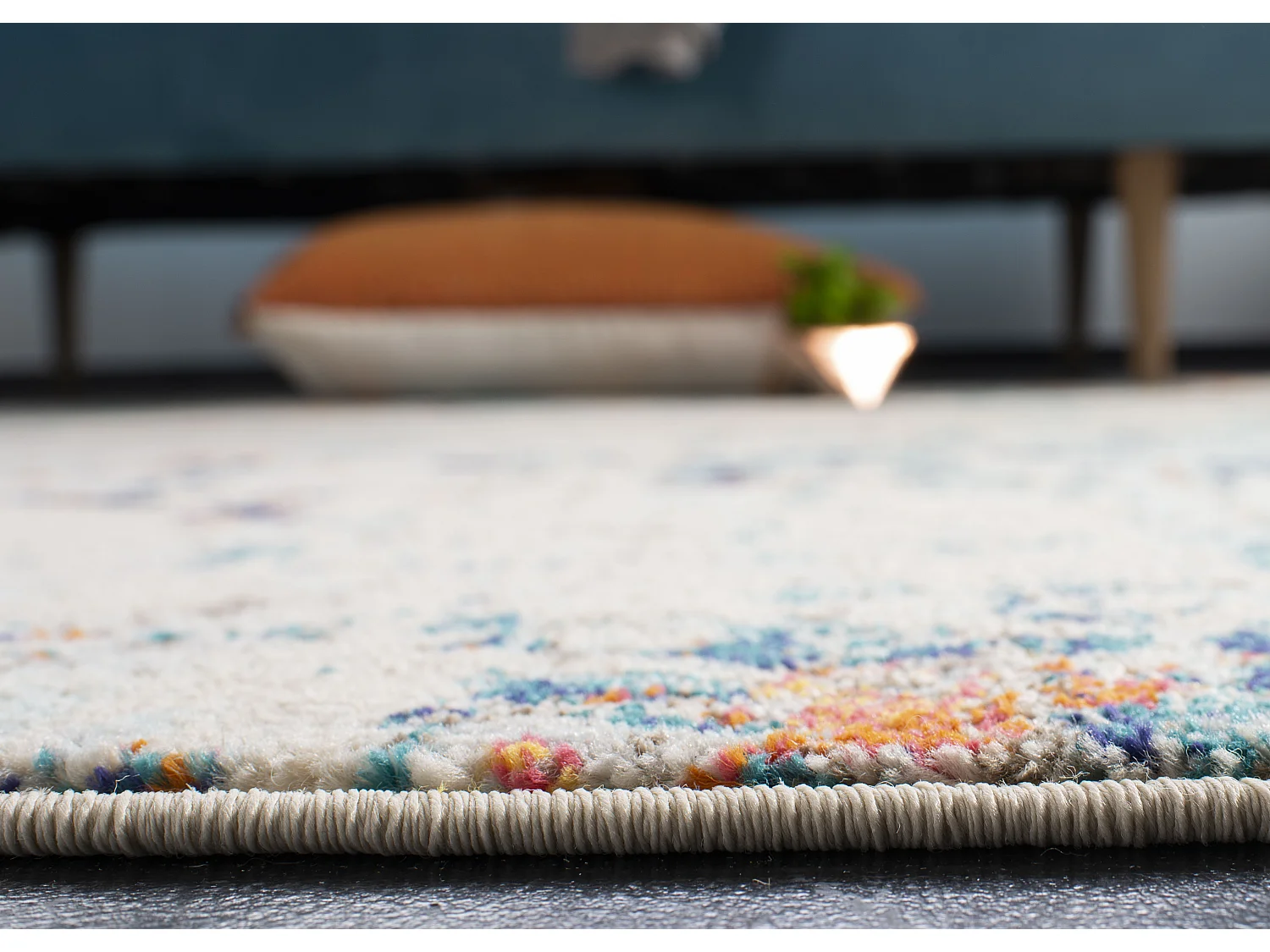 Tapis Neutre/Orange 160 X 229 cm - Mansie