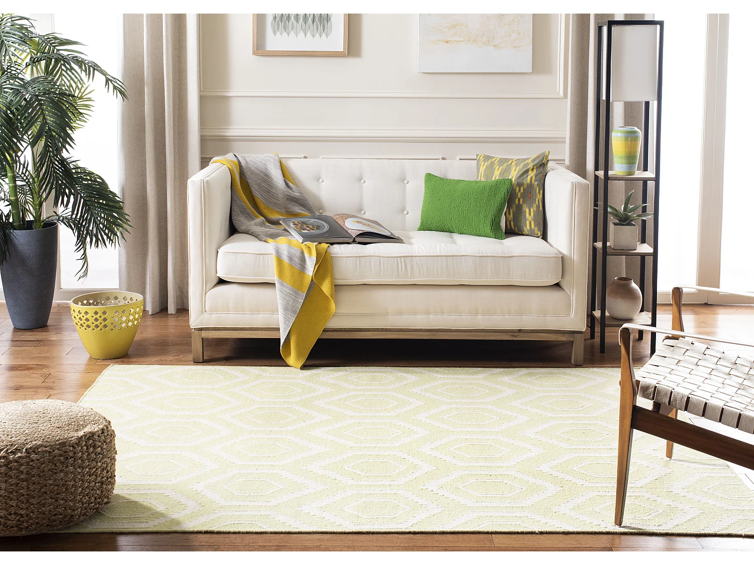 Tapis Vert/Neutre 122 X 183 cm - Casablanca