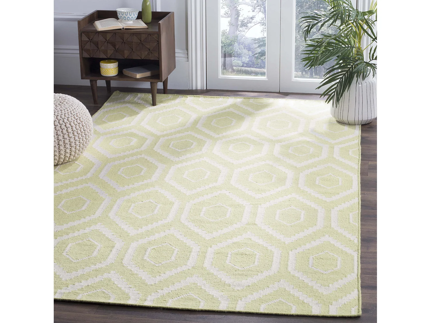 Tapis Vert/Neutre 122 X 183 cm - Casablanca