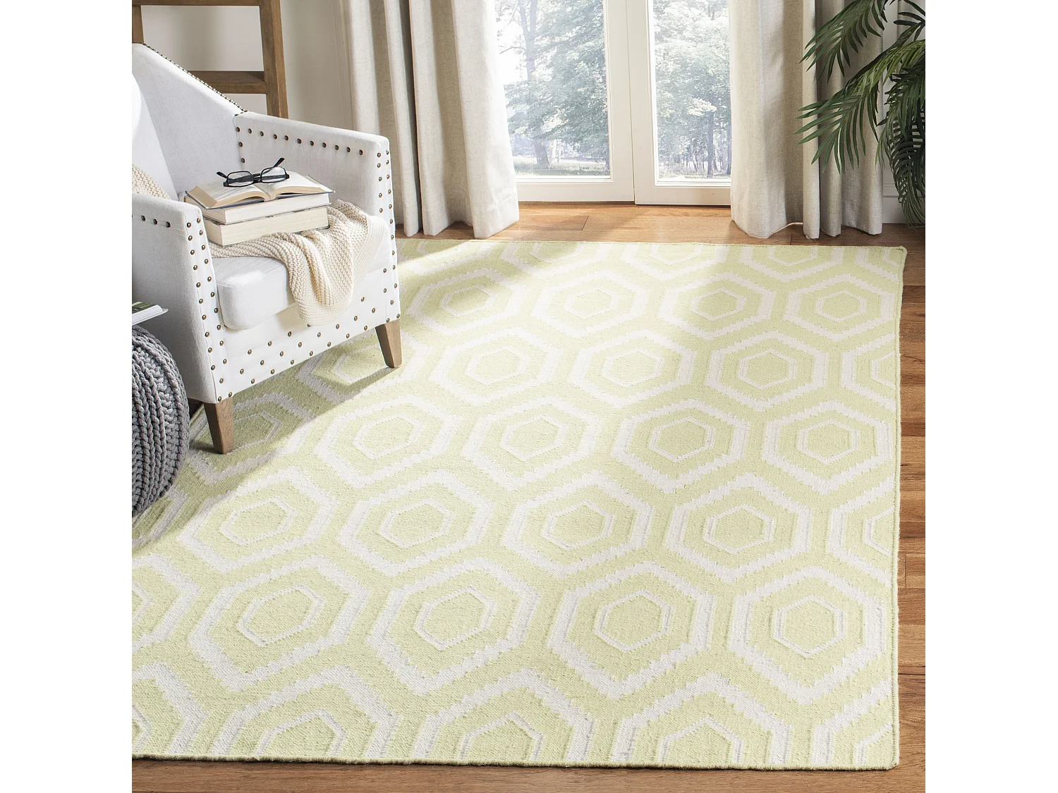 Tapis Vert/Neutre 122 X 183 cm - Casablanca