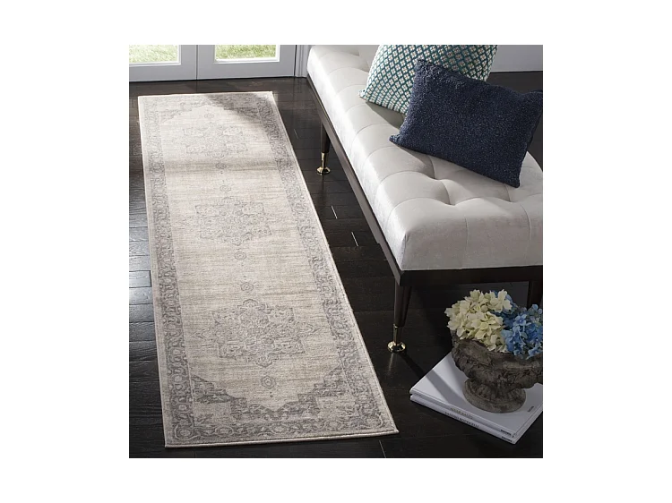 Tapis Crème/Gris 61 X 366 cm - Ella