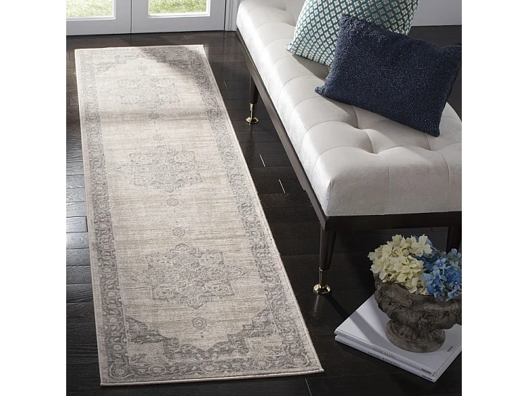 Tapis Crème/Gris 61 X 366 cm - Ella