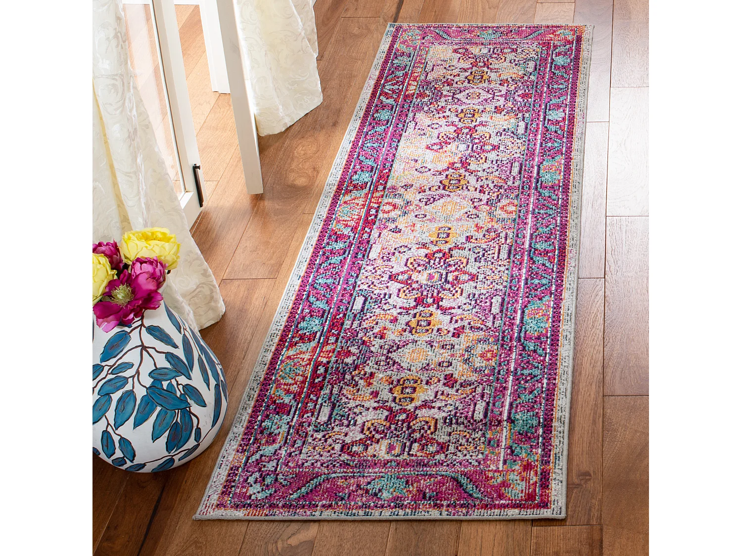 Tapis Bleu/Rose 66 X 213 cm - Duffy