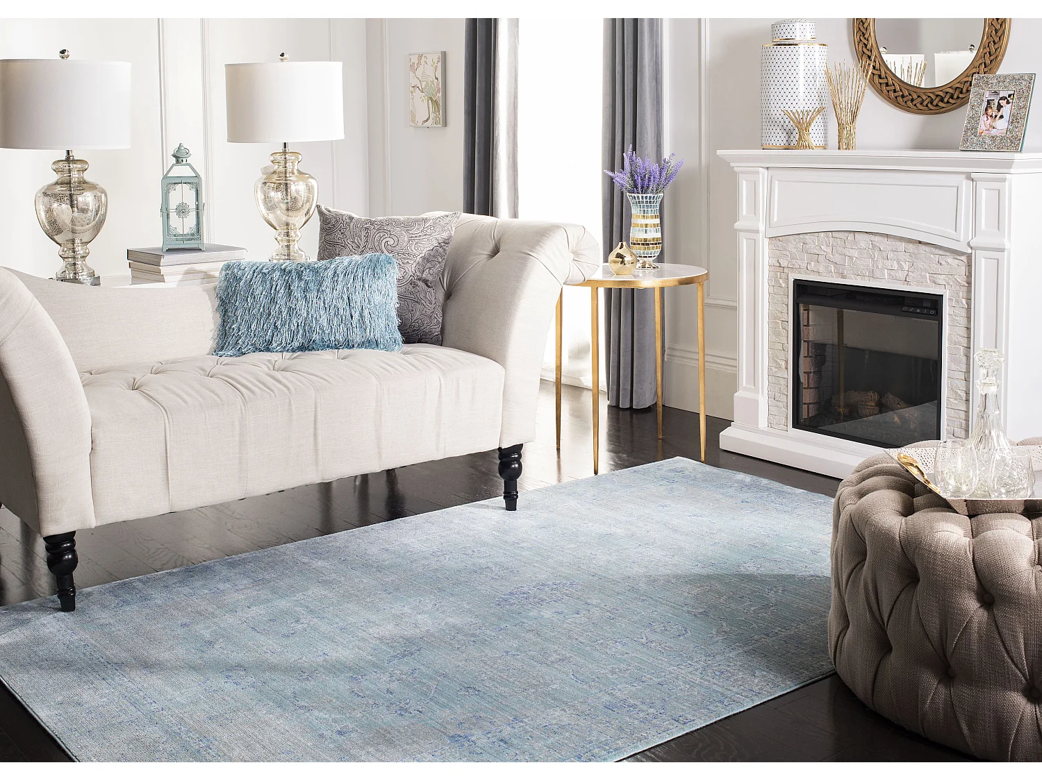 Tapis Bleu/Multicolore 122 X 183 cm - Haven