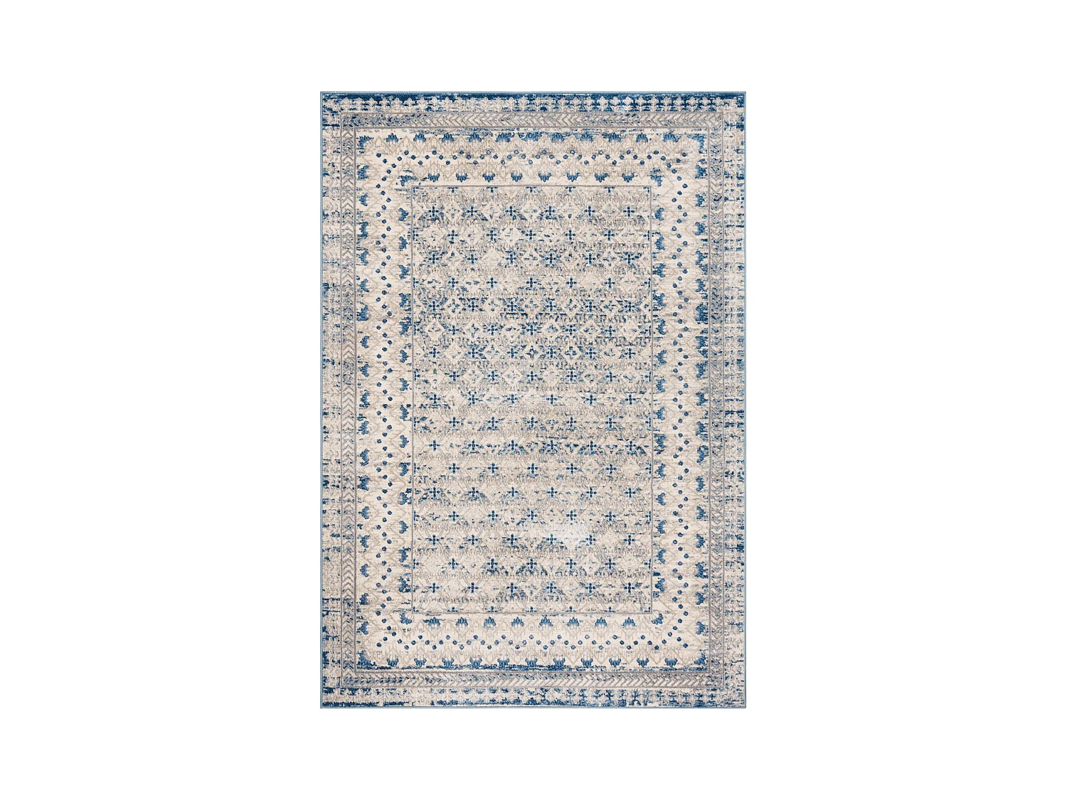 Tapis Gris/Bleu 160 X 229 cm - Emily