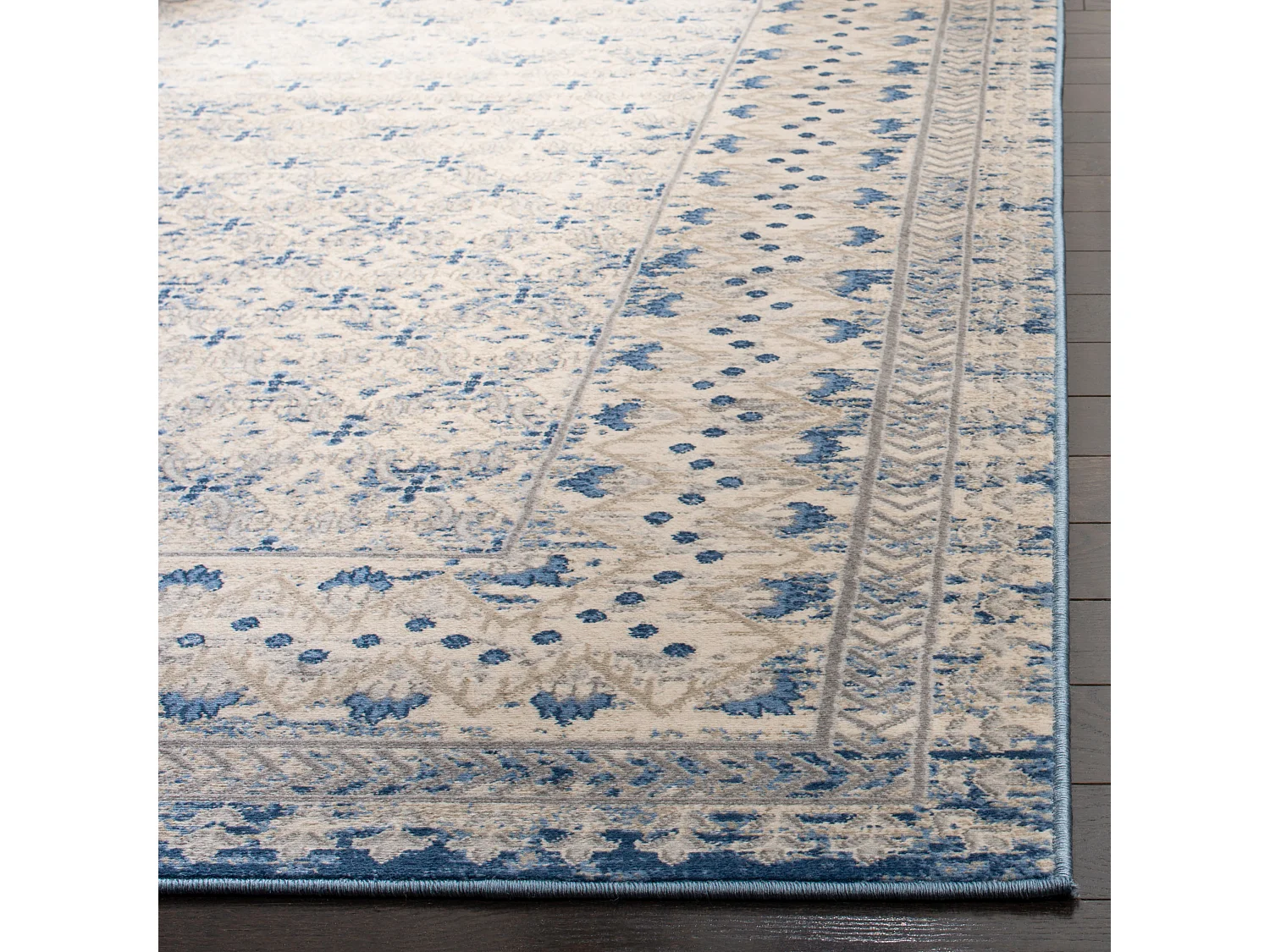 Tapis Gris/Bleu 160 X 229 cm - Emily