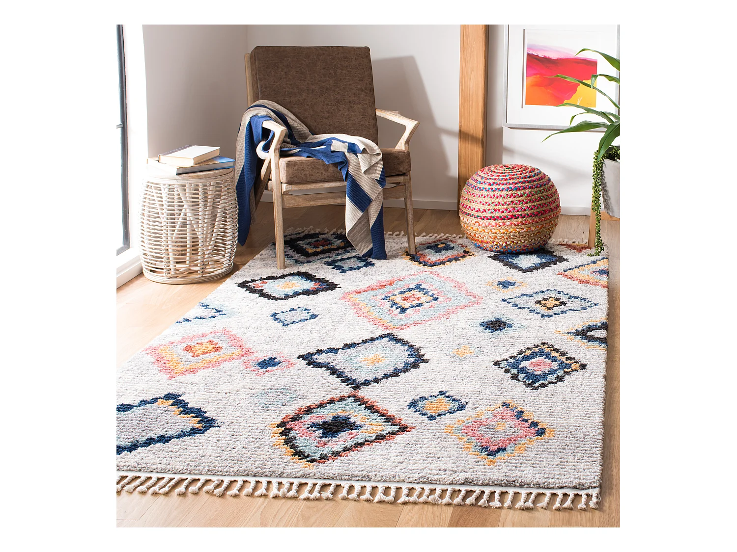 Tapis Neutre/Multicolore 160 X 229 cm - Jayleen