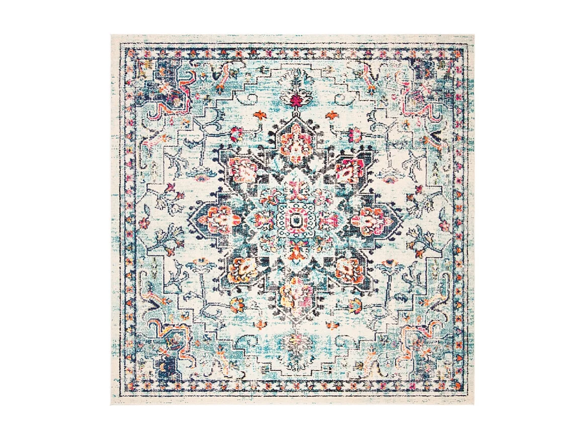 Tapis Crème/Bleu 244 X 244 cm - Malaya
