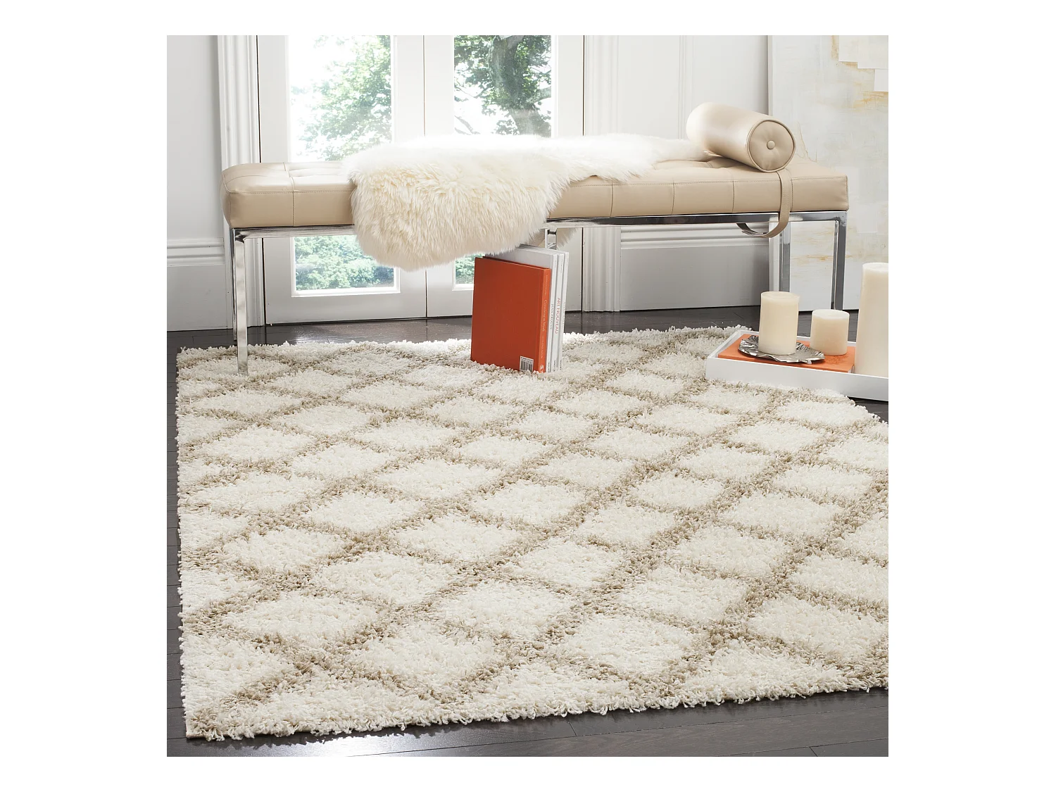 Tapis Neutre/Blanc 155 X 229 cm - Natalia