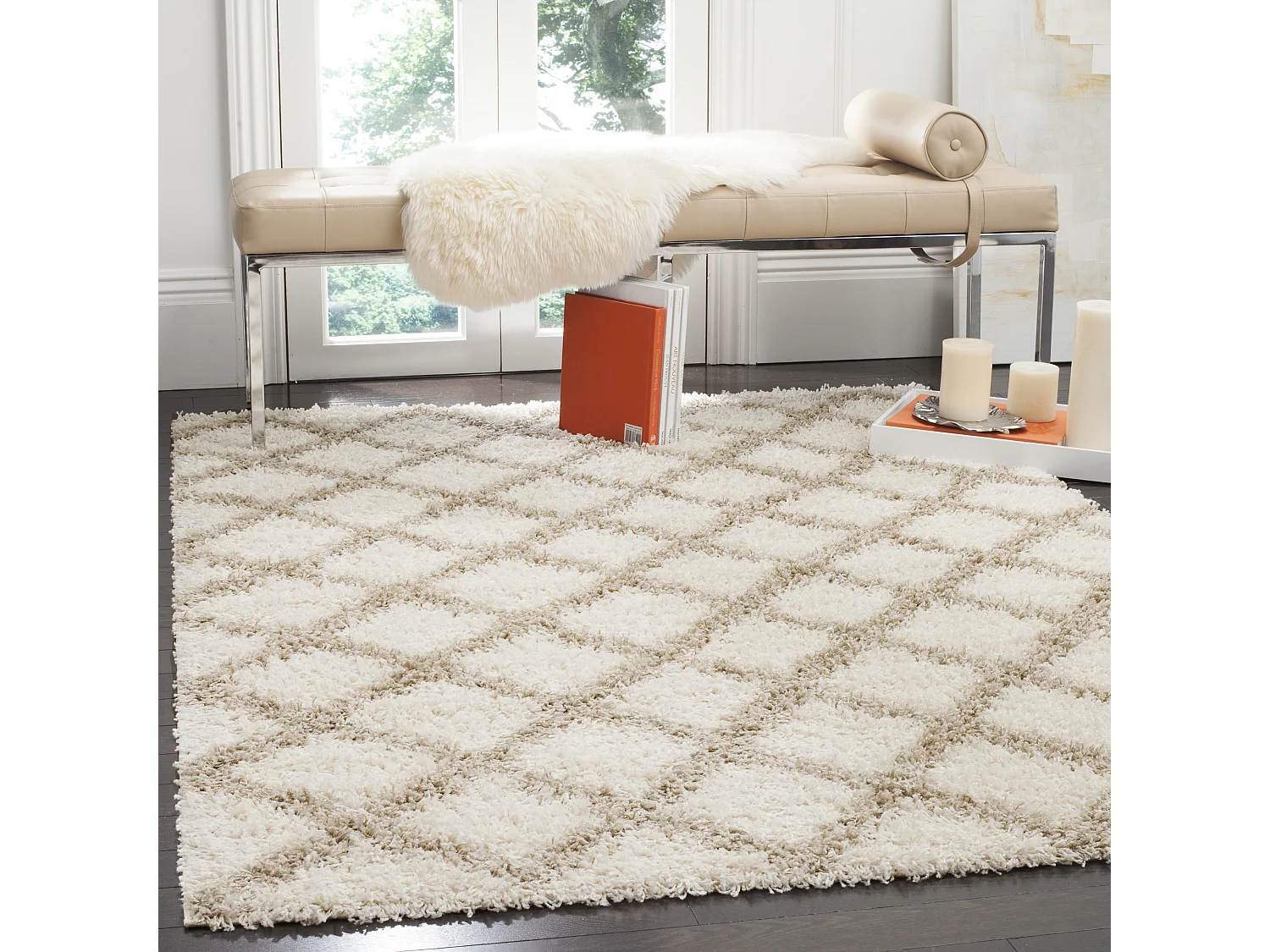Tapis Neutre/Blanc 155 X 229 cm - Natalia