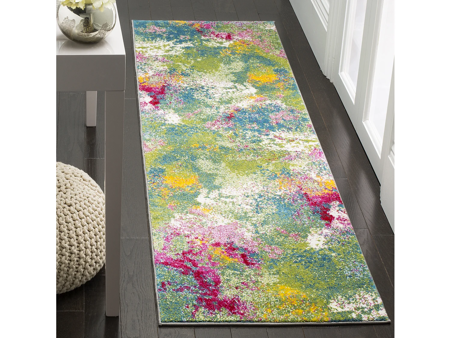 Tapis Vert/Fuchsia 69 X 122 cm - Carly