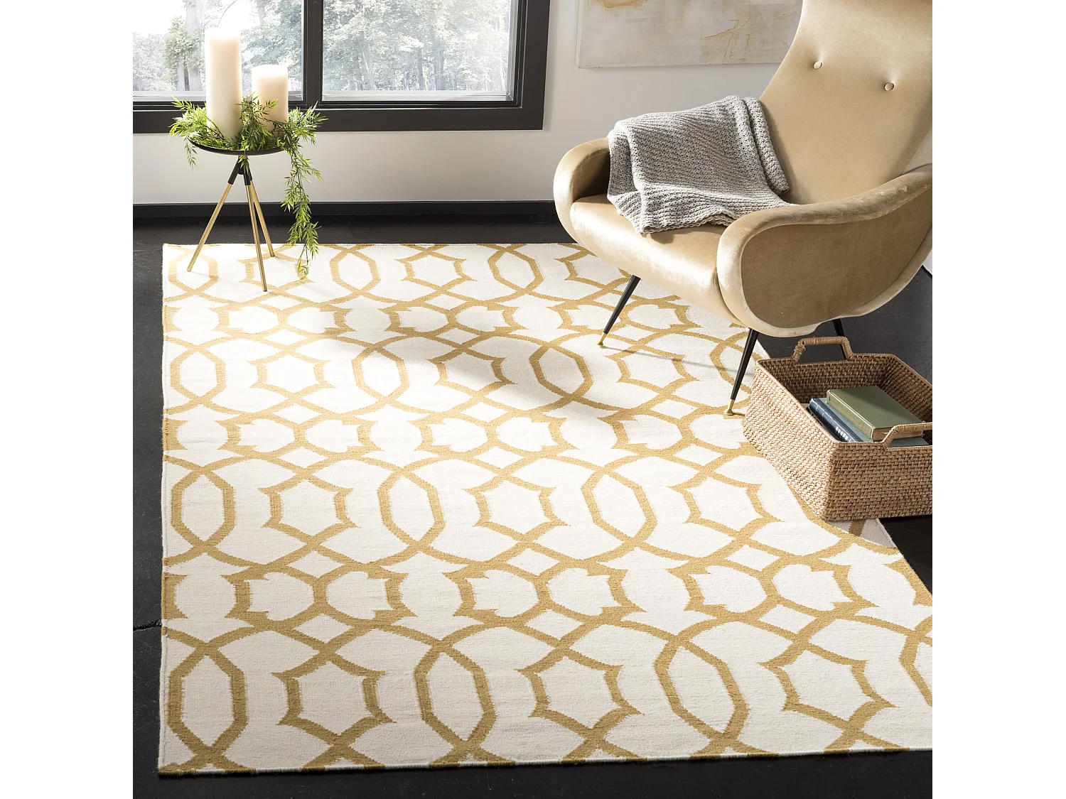 Tapis Neutre/Jaune 152 X 244 cm - Margo