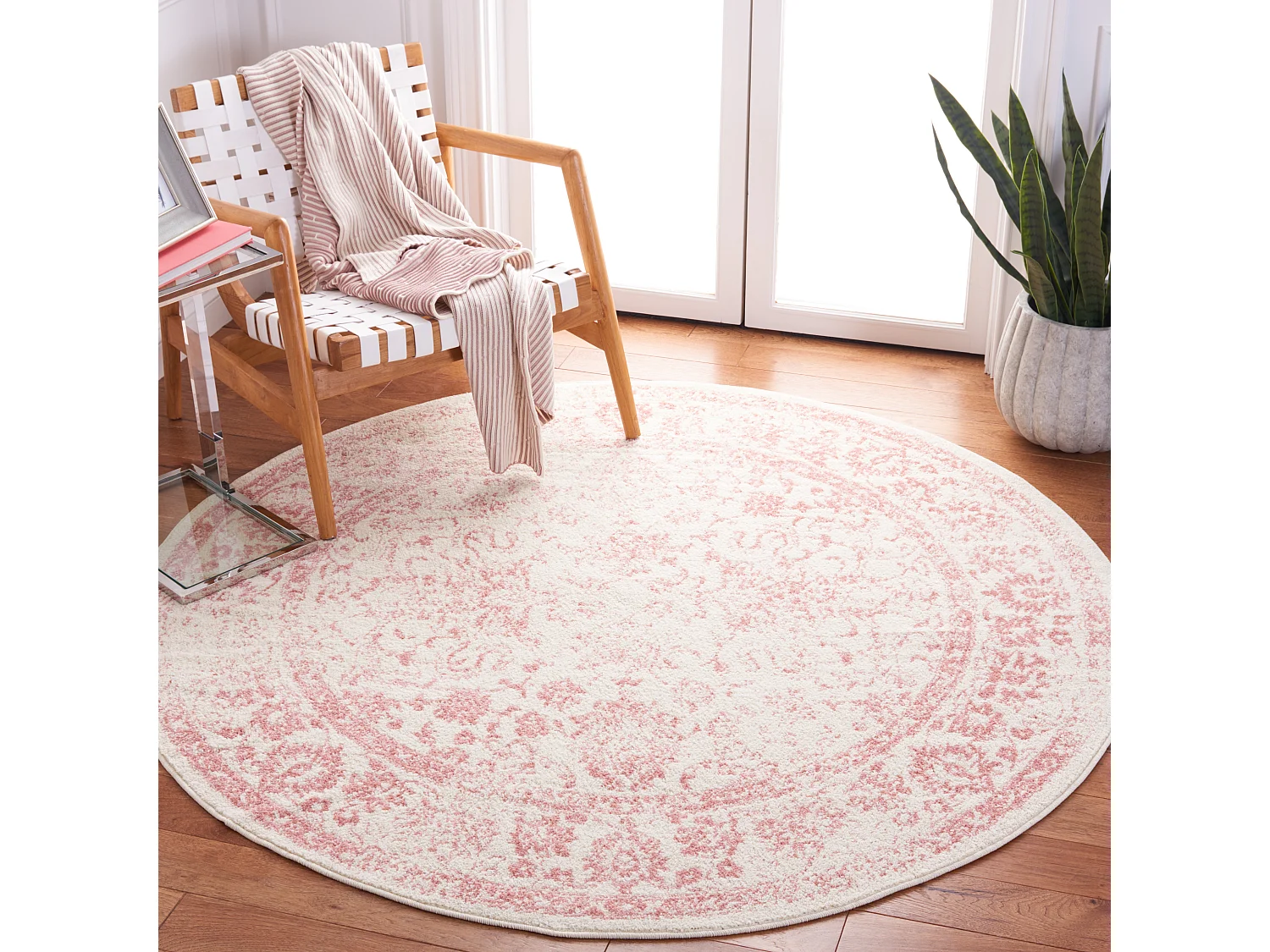 Tapis  Ivoire/Rose 213 X 213 cm - Lucinda
