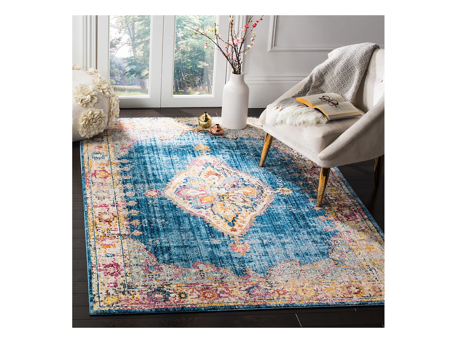 Tapis Bleu/Neutre 155 X 229 cm - Hadarah