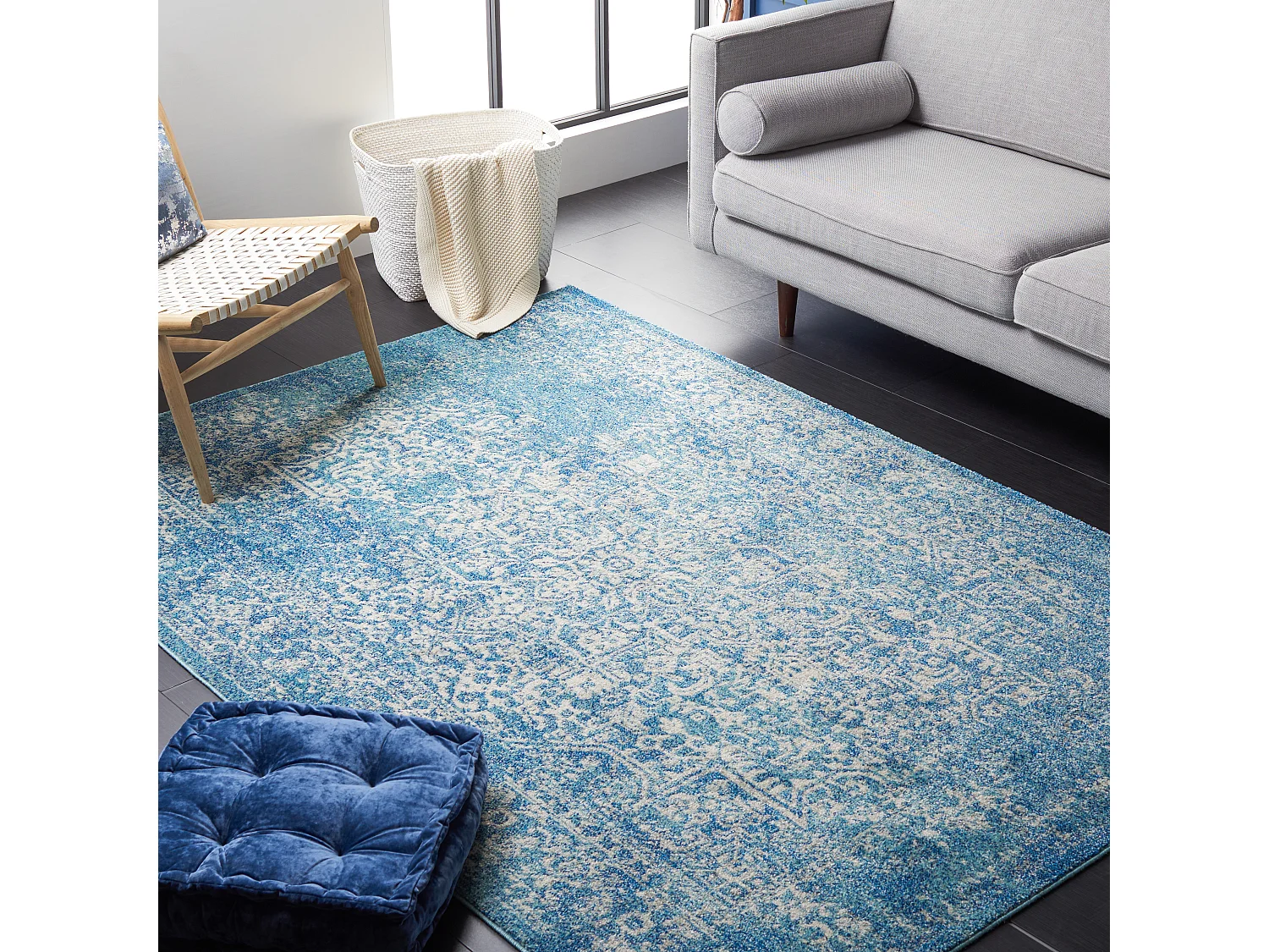 Tapis Bleu/Neutre 155 X 229 cm - Aria