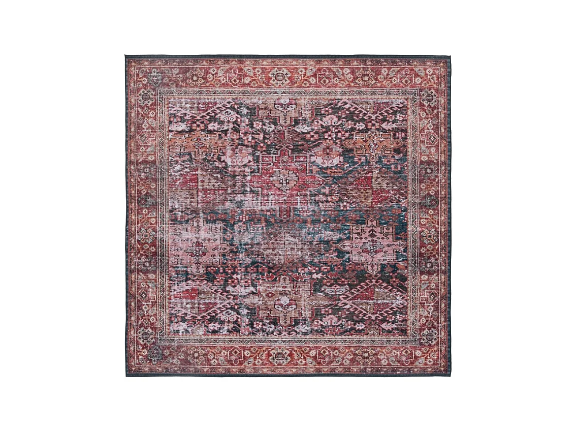 Tapis Rouge/Vert 122 X 122 cm - Romilly