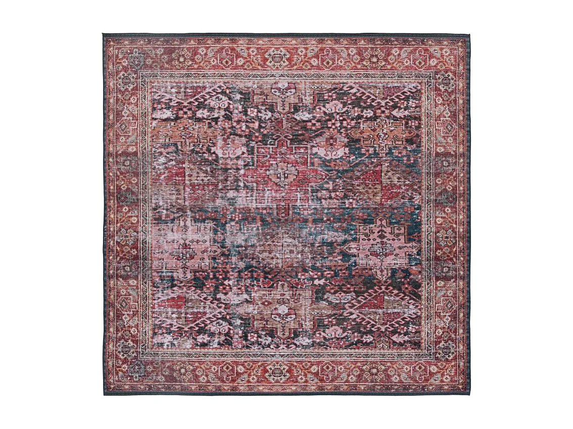 Tapis Rouge/Vert 122 X 122 cm - Romilly