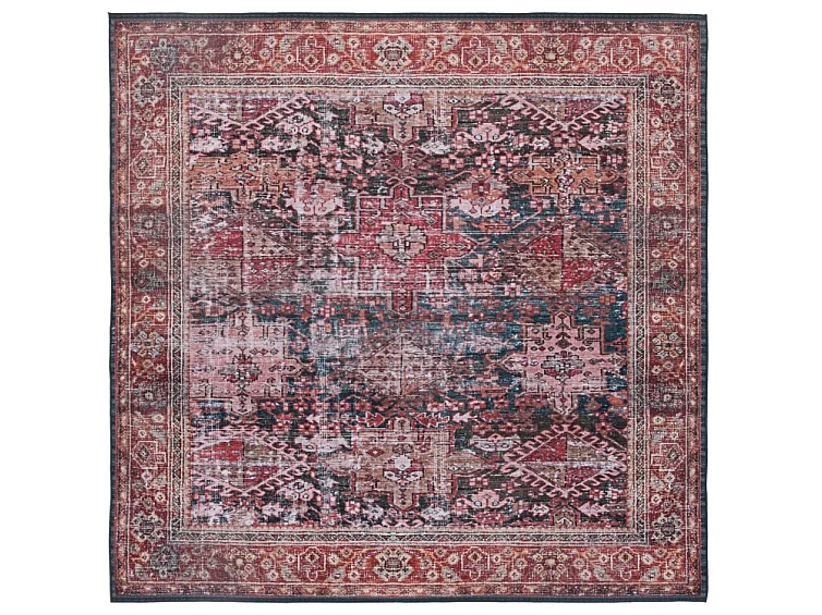 Tapis Rouge/Vert 122 X 122 cm - Romilly