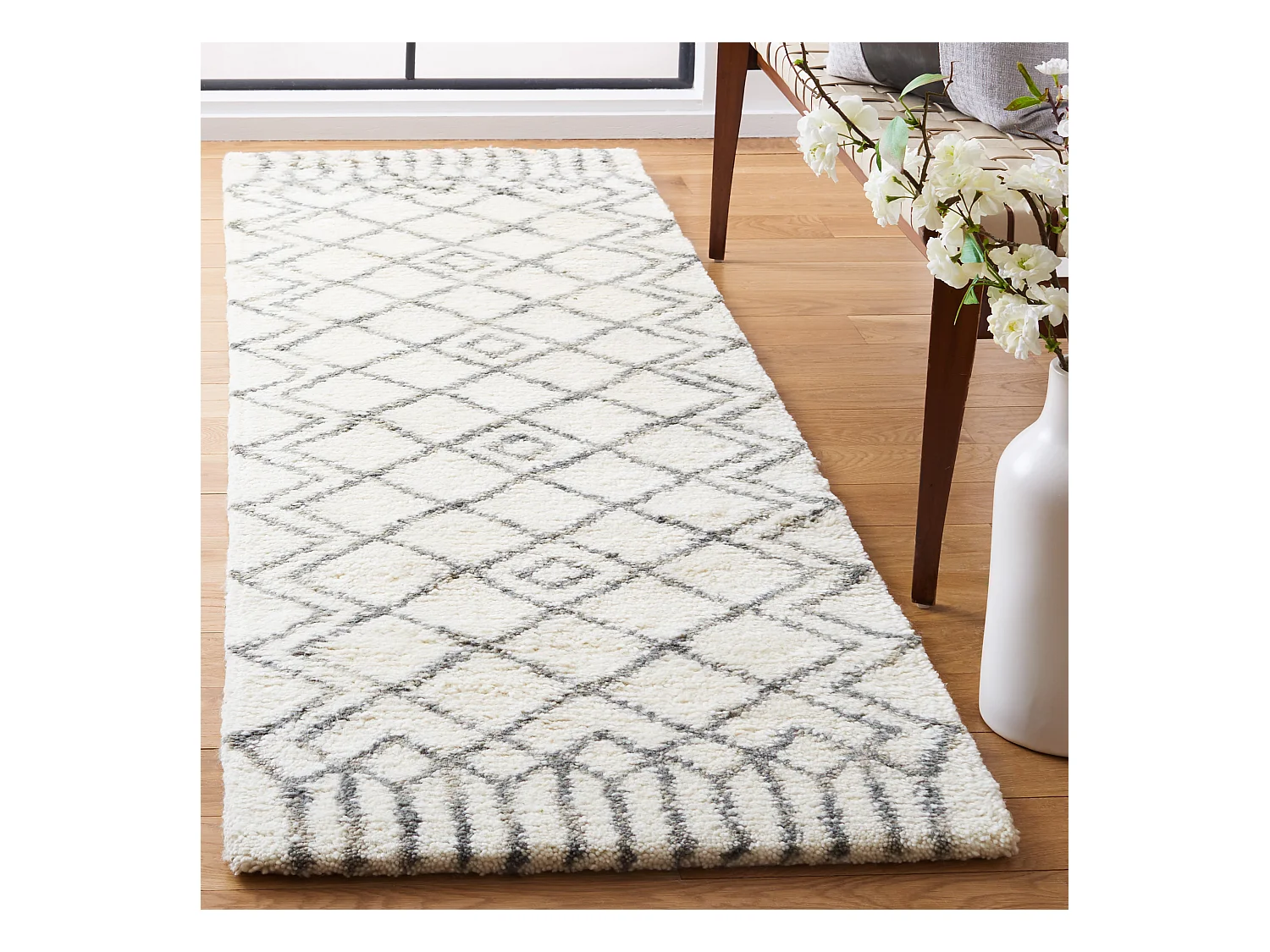 Tapis Neutre/Gris 69 X 244 cm - Rick