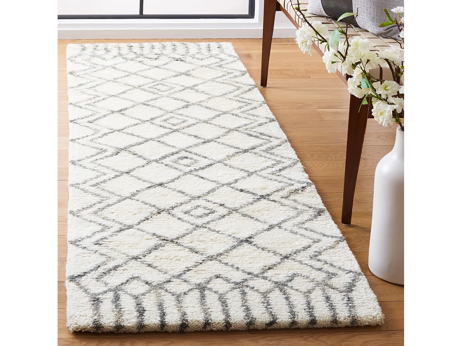 Tapis Neutre/Gris 69 X 244 cm - Rick