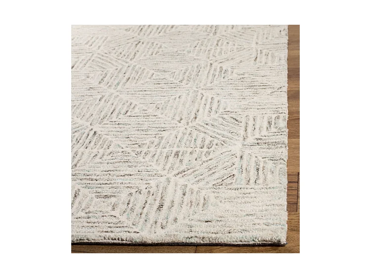 Tapis Ivoire/Bleu clair 183 X 183 cm - Delyth