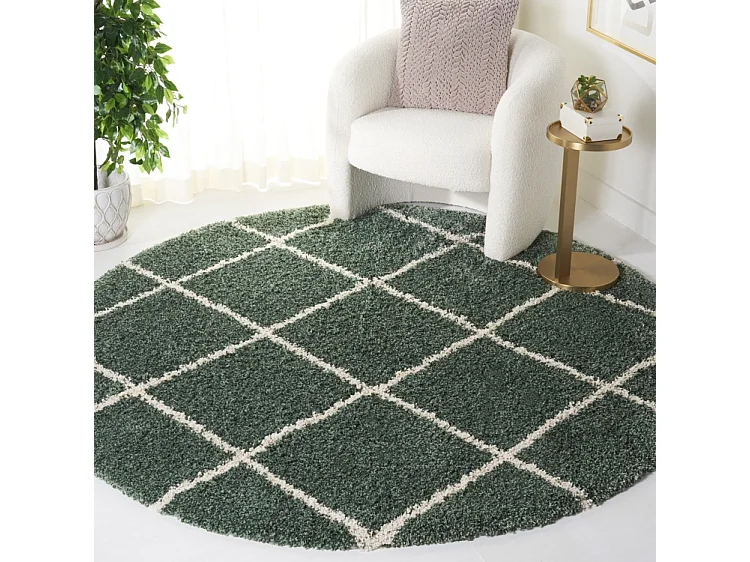 Tapis Vert/Ivoire 213 X 213 cm - Myla