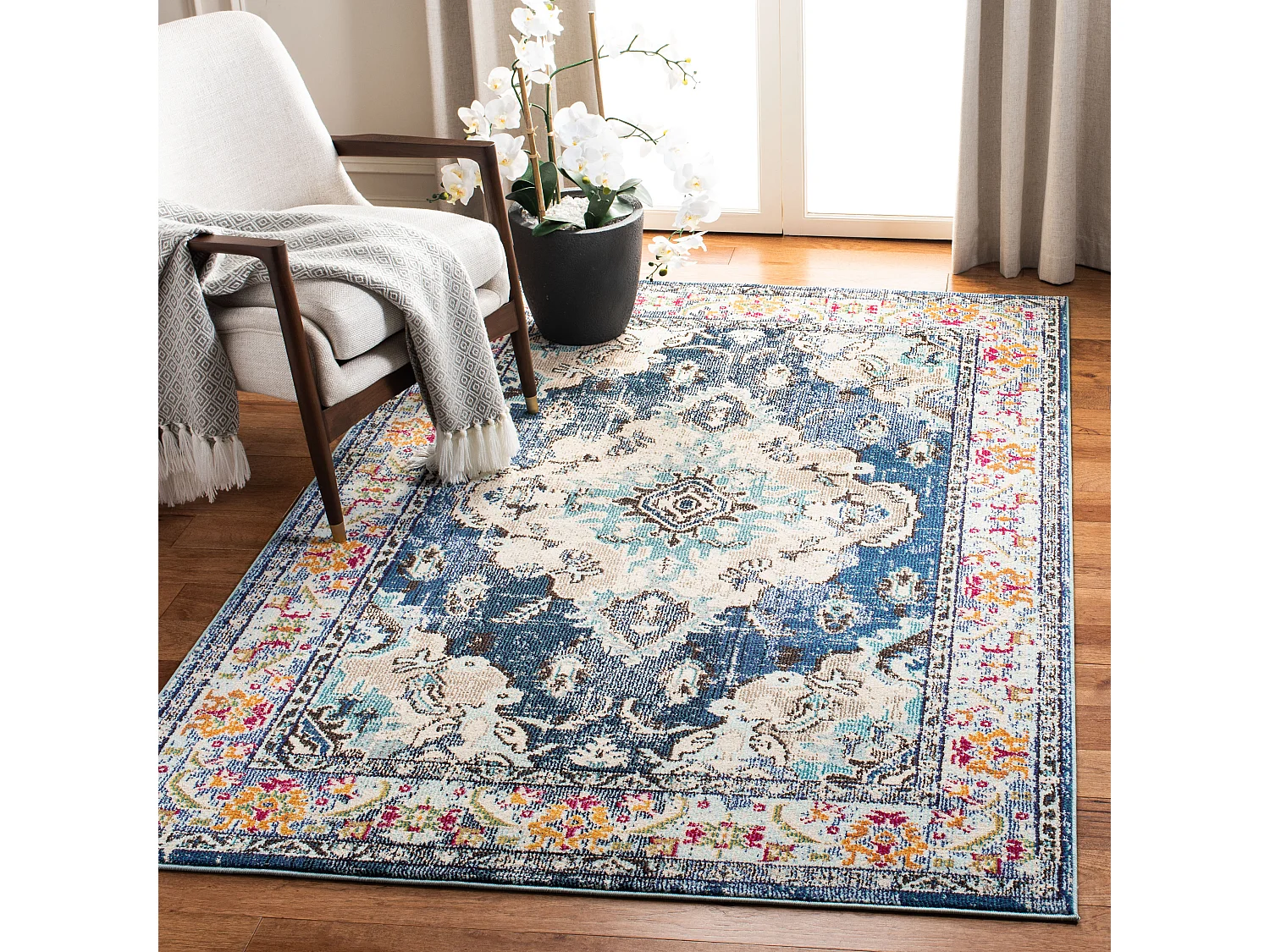 Tapis Bleu Marine/Bleu 155 X 231 cm - Milà