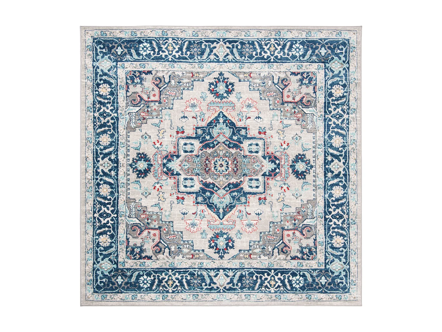 Tapis Gris/Bleu 201 X 201 cm - Saoirse