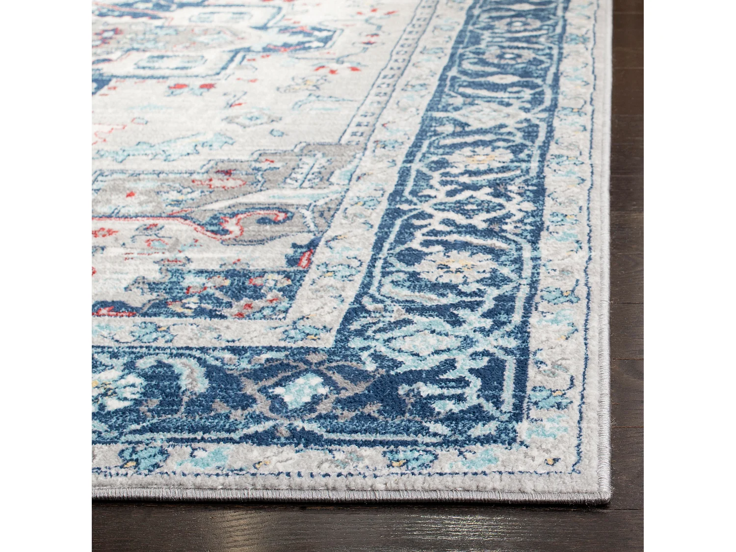 Tapis Gris/Bleu 201 X 201 cm - Saoirse
