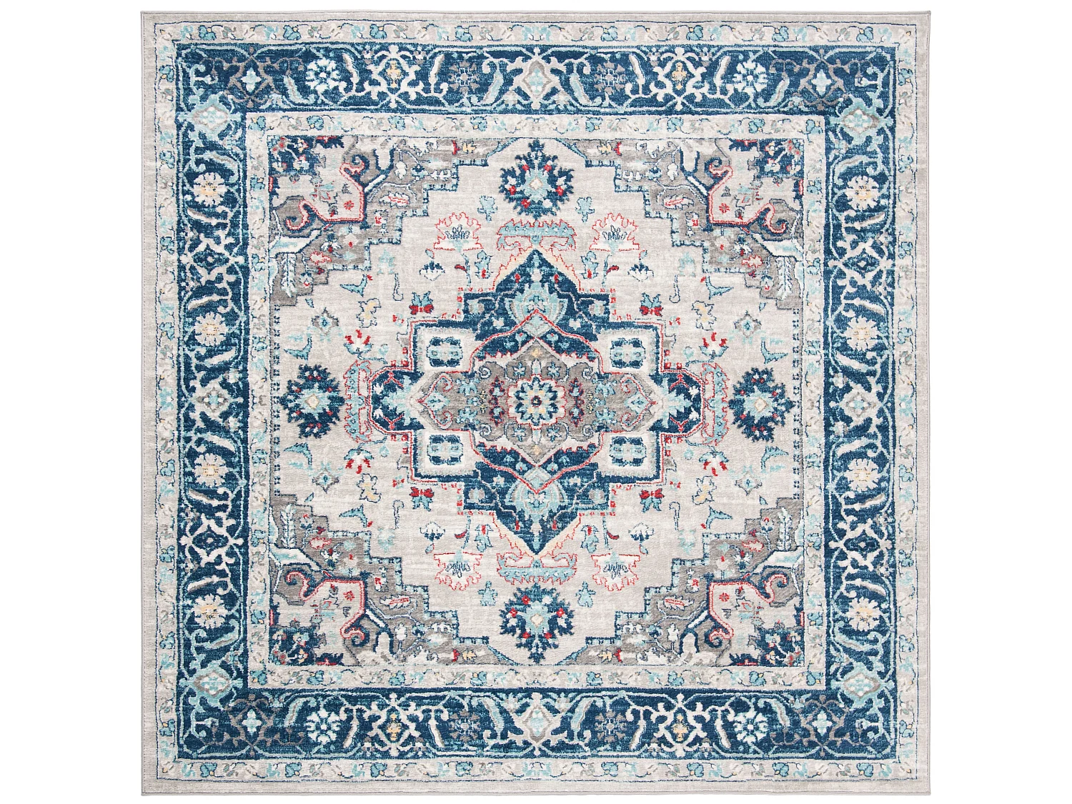 Tapis Gris/Bleu 201 X 201 cm - Saoirse
