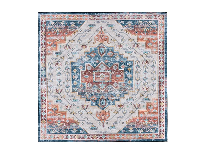 Tapis Bleu/Rouge 183 X 183 cm - Mirella