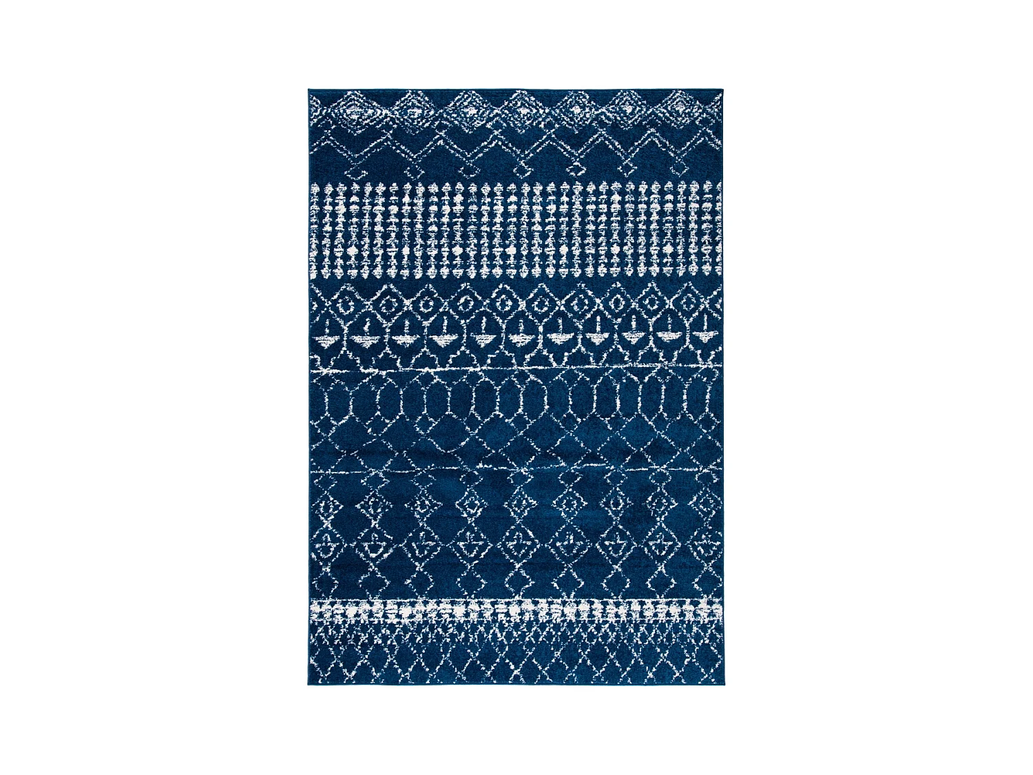 Tapis Bleu Marine/Neutre 91 X 152 cm - Harmony