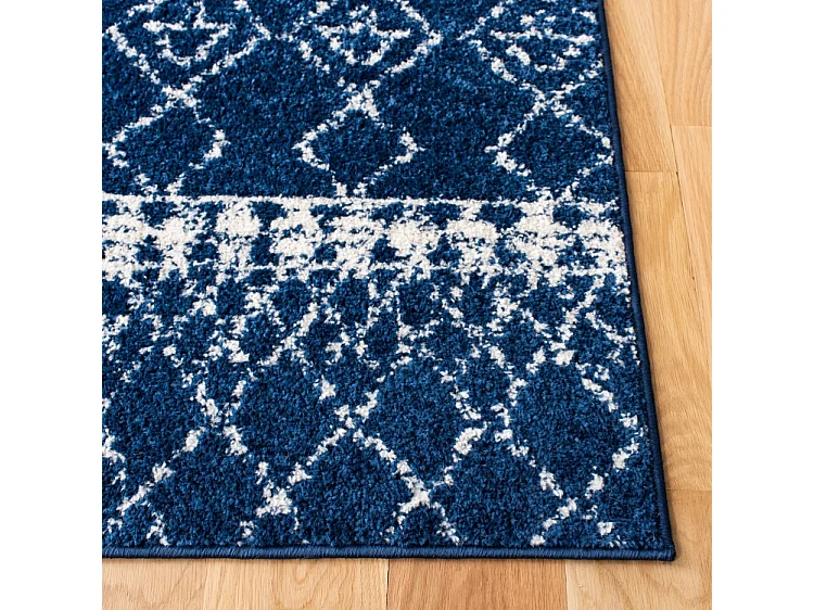 Tapis Bleu Marine/Neutre 91 X 152 cm - Harmony